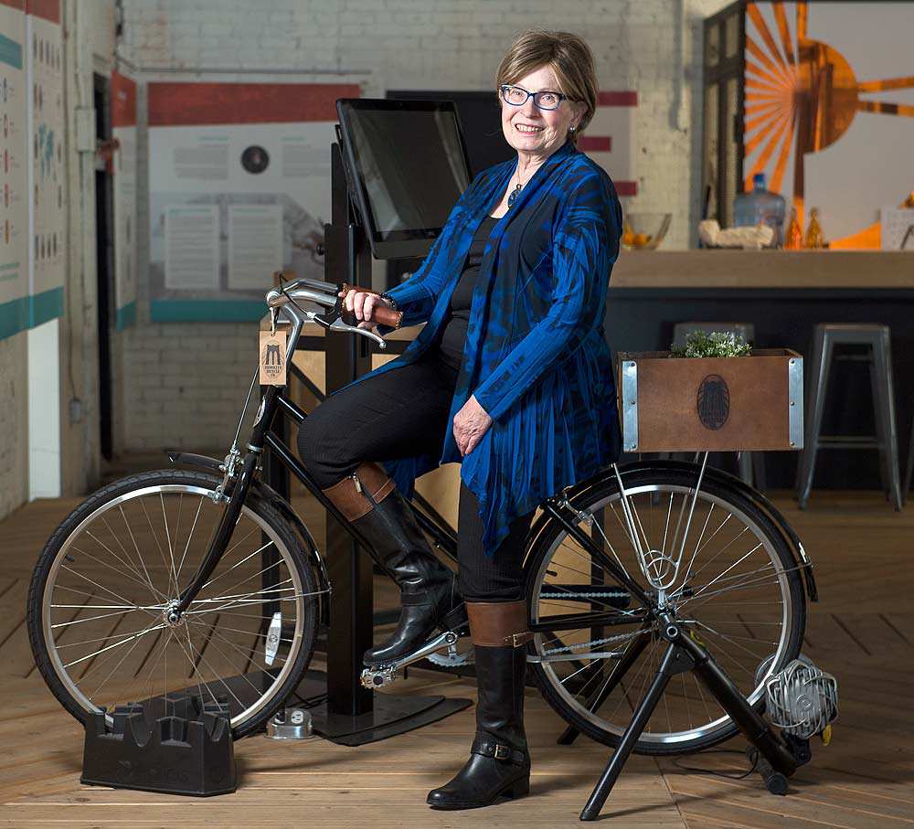 Wendy Johnson, 70, has purchased a penthouse corner unit in the O building, the first condo to be built at Zibi. She plans to sell her vehicle and use a bike and walk to get around. Photo: James Park / Ottawa Citizen Style
